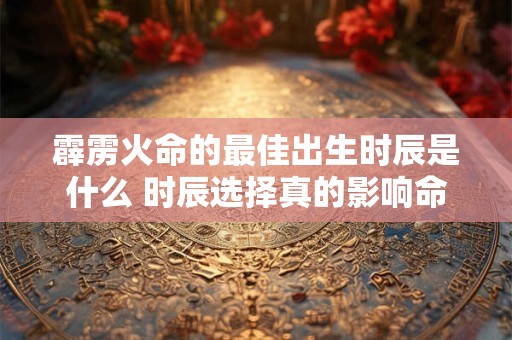霹雳火命的最佳出生时辰是什么 时辰选择真的影响命运