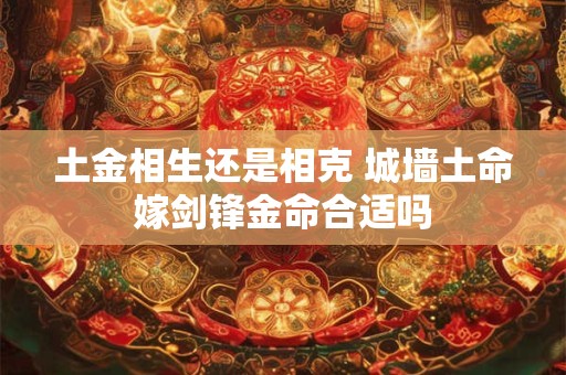 土金相生还是相克 城墙土命嫁剑锋金命合适吗