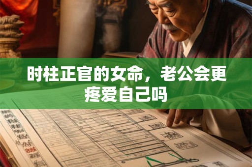 时柱正官的女命，老公会更疼爱自己吗