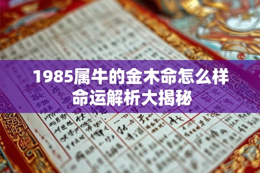 1985属牛的金木命怎么样 命运解析大揭秘