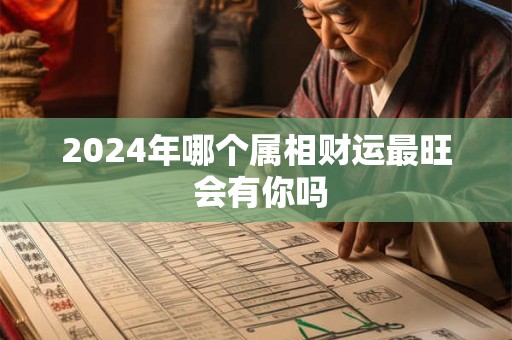2024年哪个属相财运最旺 会有你吗
