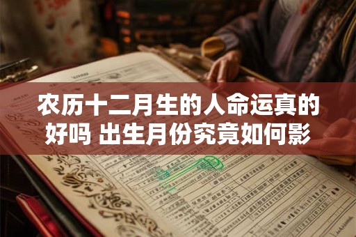 农历十二月生的人命运真的好吗 出生月份究竟如何影响人生