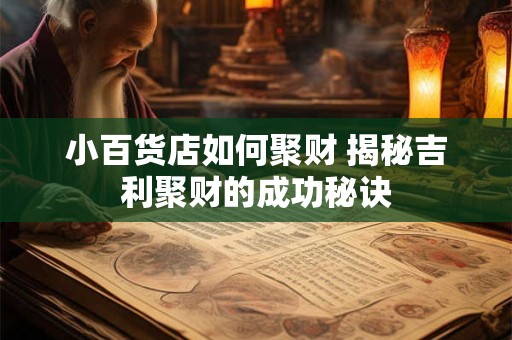 详细阅读:小百货店如何聚财 揭秘吉利聚财的成功秘诀 小百货店如何聚财 揭秘吉利聚财的成功秘诀