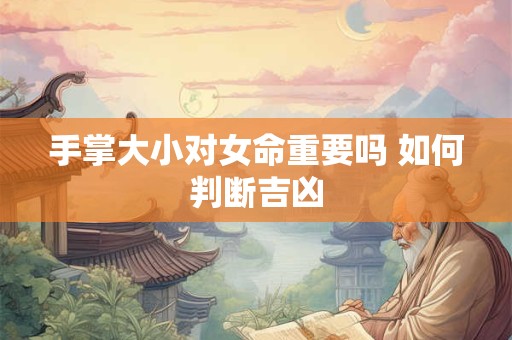 手掌大小对女命重要吗 如何判断吉凶