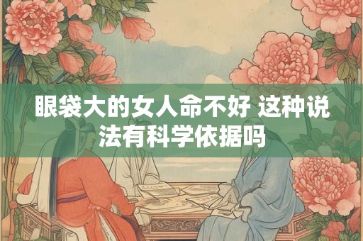 眼袋大的女人命不好 这种说法有科学依据吗