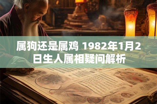属狗还是属鸡 1982年1月2日生人属相疑问解析