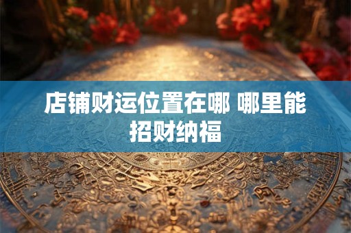 店铺财运位置在哪 哪里能招财纳福
