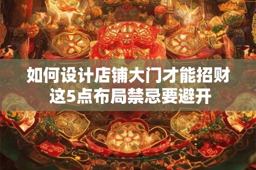 详细阅读:如何设计店铺大门才能招财 这5点布局禁忌要避开 如何设计店铺大门才能招财 这5点布局禁忌要避开