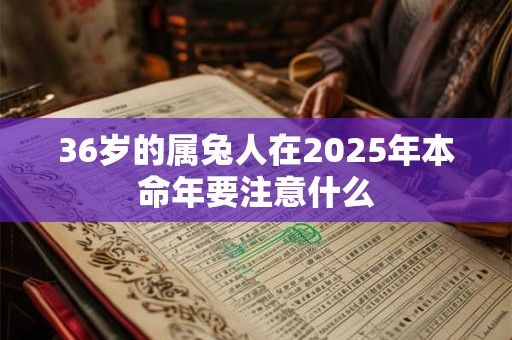 36岁的属兔人在2025年本命年要注意什么