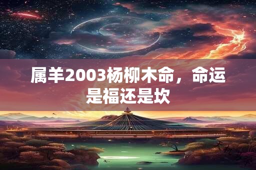 属羊2003杨柳木命，命运是福还是坎