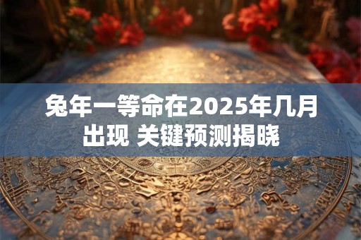兔年一等命在2025年几月出现 关键预测揭晓