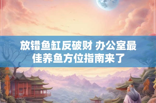 放错鱼缸反破财 办公室最佳养鱼方位指南来了