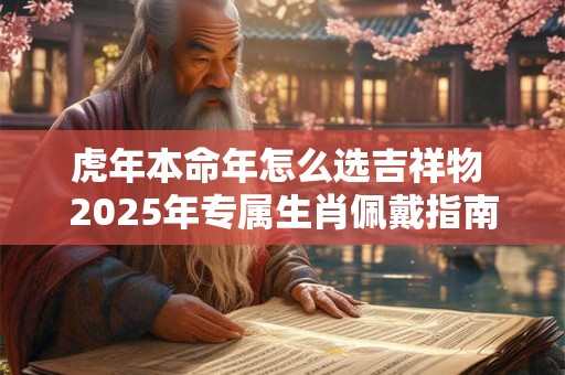 虎年本命年怎么选吉祥物 2025年专属生肖佩戴指南