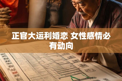 正官大运利婚恋 女性感情必有动向