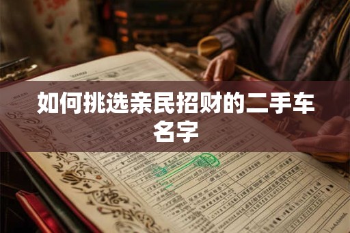 如何挑选亲民招财的二手车名字