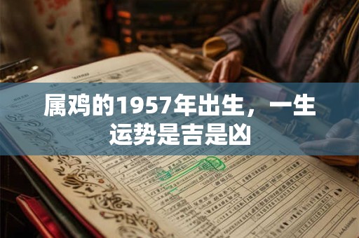 属鸡的1957年出生，一生运势是吉是凶