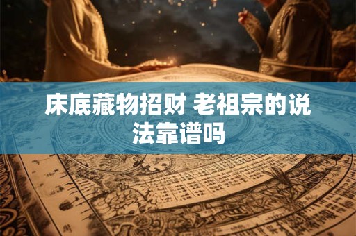 床底藏物招财 老祖宗的说法靠谱吗