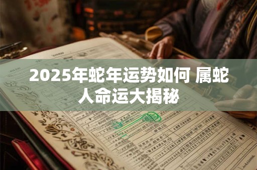 2025年蛇年运势如何 属蛇人命运大揭秘