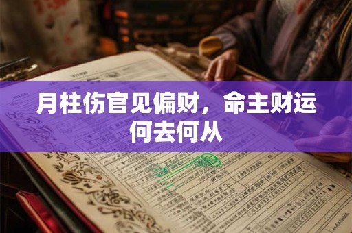 月柱伤官见偏财，命主财运何去何从