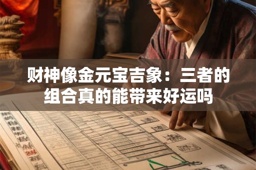 财神像金元宝吉象：三者的组合真的能带来好运吗