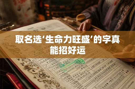 取名选‘生命力旺盛’的字真能招好运