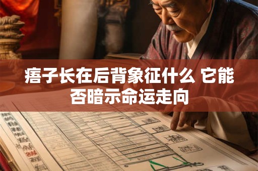 痦子长在后背象征什么 它能否暗示命运走向