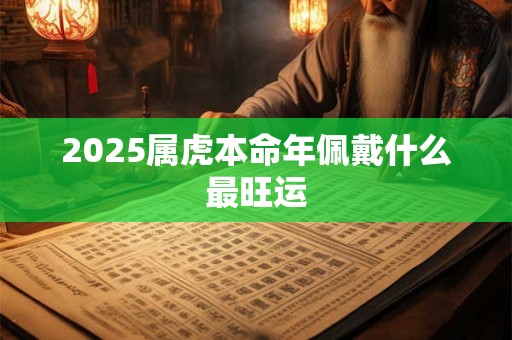 2025属虎本命年佩戴什么最旺运