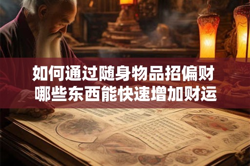 如何通过随身物品招偏财 哪些东西能快速增加财运