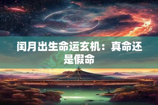 闰月出生命运玄机：真命还是假命