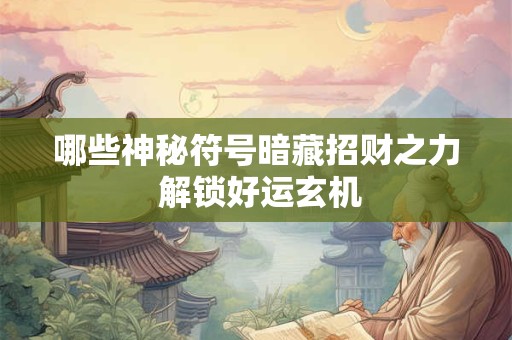 哪些神秘符号暗藏招财之力 解锁好运玄机