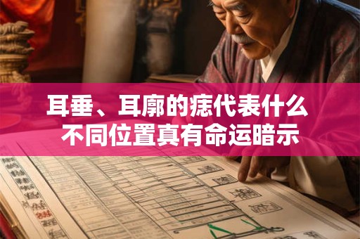 耳垂、耳廓的痣代表什么 不同位置真有命运暗示