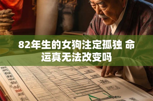 82年生的女狗注定孤独 命运真无法改变吗