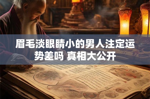 眉毛淡眼睛小的男人注定运势差吗 真相大公开
