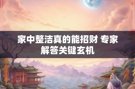 家中整洁真的能招财 专家解答关键玄机