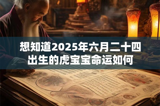 想知道2025年六月二十四出生的虎宝宝命运如何