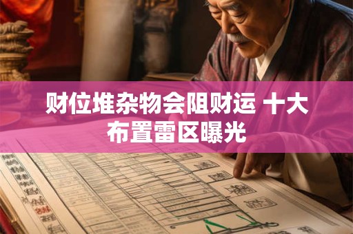 财位堆杂物会阻财运 十大布置雷区曝光