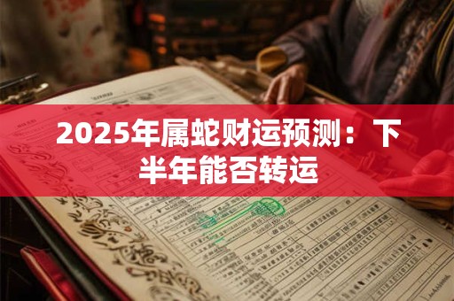 2025年属蛇财运预测：下半年能否转运