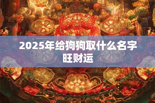 2025年给狗狗取什么名字旺财运