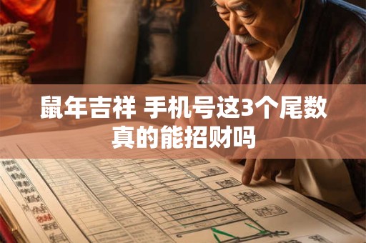 鼠年吉祥 手机号这3个尾数真的能招财吗