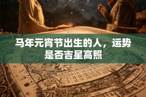 马年元宵节出生的人，运势是否吉星高照
