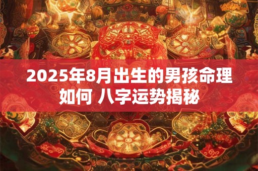2025年8月出生的男孩命理如何 八字运势揭秘