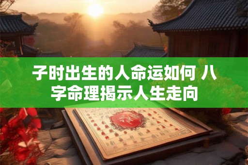 子时出生的人命运如何 八字命理揭示人生走向