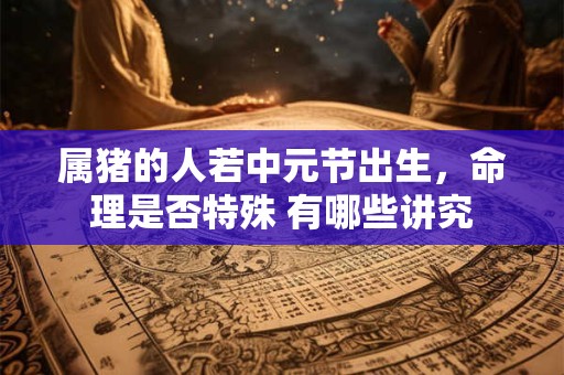 属猪的人若中元节出生，命理是否特殊 有哪些讲究
