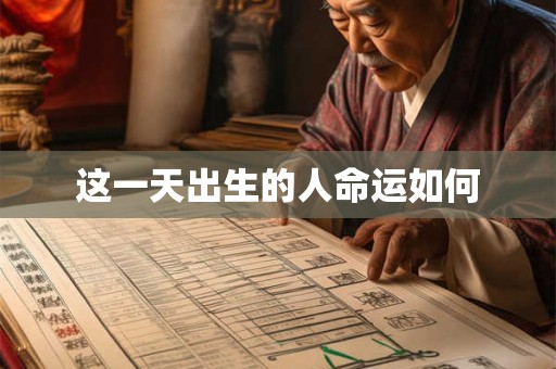 这一天出生的人命运如何