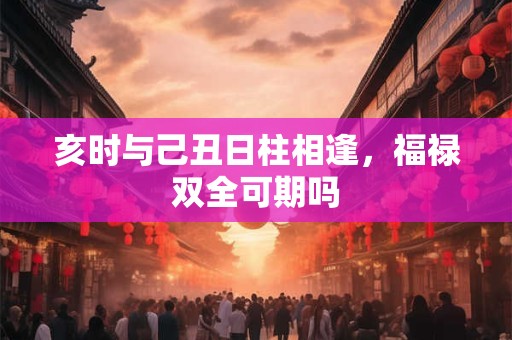 亥时与己丑日柱相逢，福禄双全可期吗