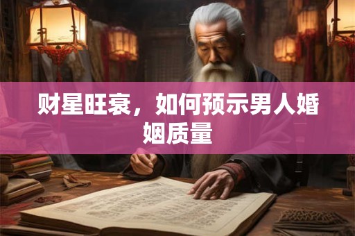 财星旺衰，如何预示男人婚姻质量
