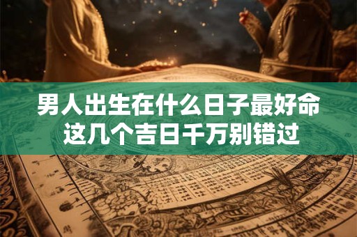 男人出生在什么日子最好命 这几个吉日千万别错过