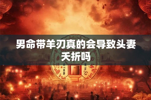 男命带羊刃真的会导致头妻夭折吗