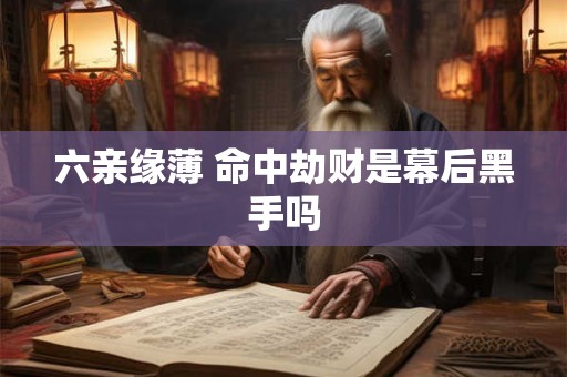 六亲缘薄 命中劫财是幕后黑手吗