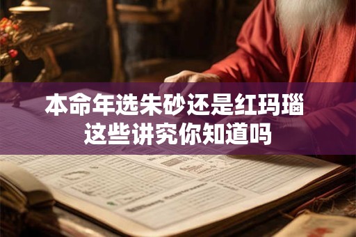 本命年选朱砂还是红玛瑙 这些讲究你知道吗